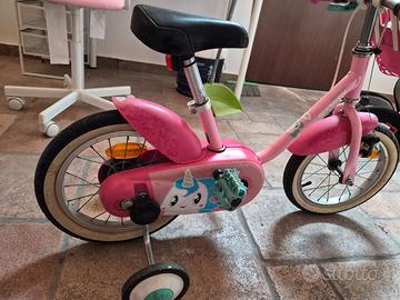 Bicicletta con rotelle Decahlon 14 pollici