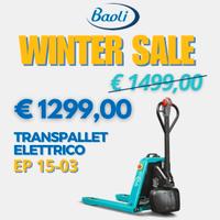 Transpallet Elettrico BAOLI EP-15 Nuovo 1500 Kg Li