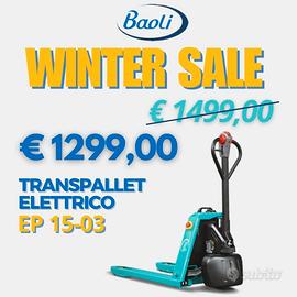 Transpallet Elettrico BAOLI EP-15 Nuovo 1500 Kg Li