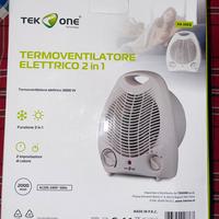 Termoventilatore elettrico Tekcone 2 in 1 NUOVO