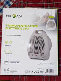 Termoventilatore elettrico Tekcone 2 in 1 NUOVO