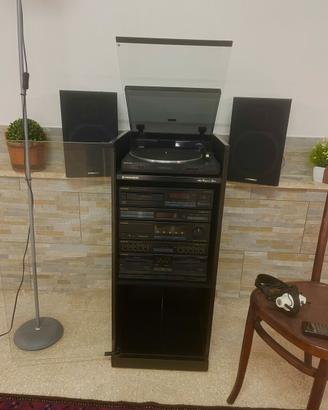 Pioneer stereo a rack vintage mobile completo