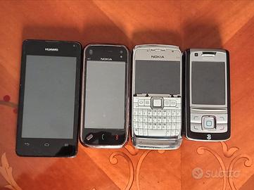 3 Cellulari vintage Nokia+ 1 smartphone Huawei 