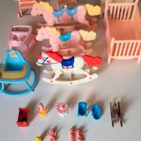 Barbi culla con carillon + varie anni 70/80