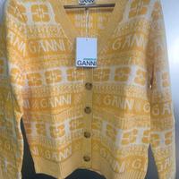 GANNI maglione cardigan giallo, nuovissimo e impec