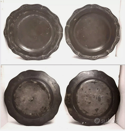 Rari piatti PELTRO 1730ca GIORGIO II - SCATTERGOOD