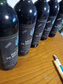 5 bottiglie brunello di montalcino perfette
