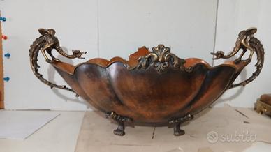 centro tavolo dragoni zampe bronzo, 