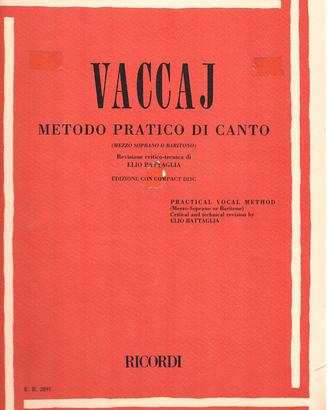 Nicola Vaccaj: metodo pratico di canto con CD
