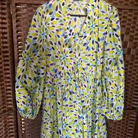 Mini vestito in cotone con bottoni