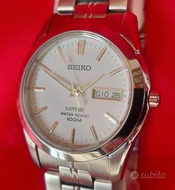 seiko sapphire crystal orologio da polso nuovo 