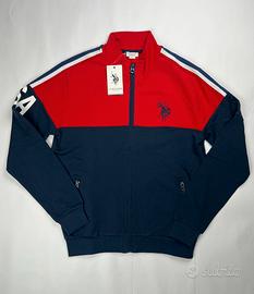 Felpa Blu Rossa e Bianca Full Zip U.S. Polo Assn.