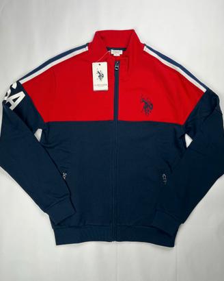 Felpa Blu Rossa e Bianca Full Zip U.S. Polo Assn.