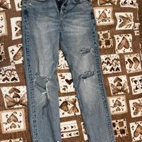 jeans strappati vita bassa