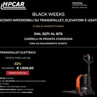 Transpallet elettrico LHE130 Black Weeks