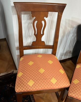 Set di 6 sedie piu 2 capotavola con braccioli