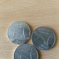 tre monete dieci lire spiga 1985/1990