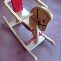 Cavallo dondolo cavalcabile in legno