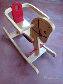 Cavallo dondolo cavalcabile in legno