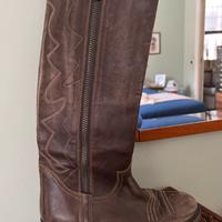 Stivali texani unisex marroni