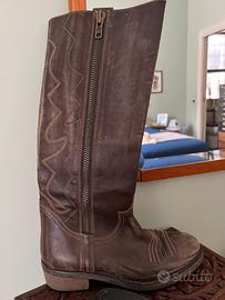Stivali texani unisex marroni