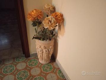 Vaso portafiori usato anni 70, in marmo,