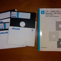 Istruzioni MS DOS Microsoft e floppy anni '80