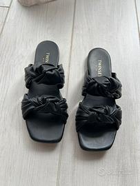 Sandali Twinset Milano in pelle nera TG. 40