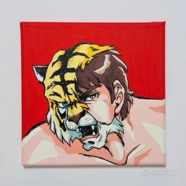 Quadro  anime manga uomo tigre 