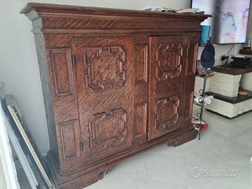 credenza mobile bar  in legno massello 