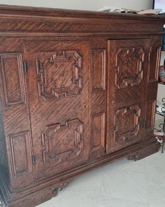 credenza mobile bar  in legno massello 