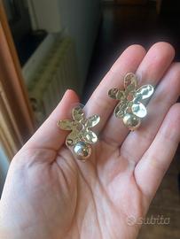 Orecchini oro floreali