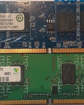 MEMORIA RAM DDR2 PC2-5300 667 1GB LOTTO MISTO