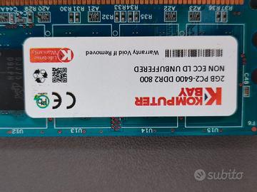 Kit RAM Desktop 8GB (4x2GB) DDR2 800MHz PC2-6400