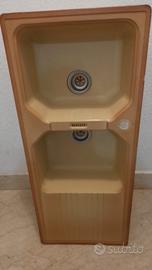 lavello in resina doppia vasca con gocciolatoio 