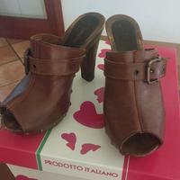 Zoccoli con tacco n. 38 made in italy