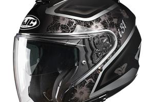 CASCO JET I31 IONA NERO GREIGIO LUCIDO HJC MC8