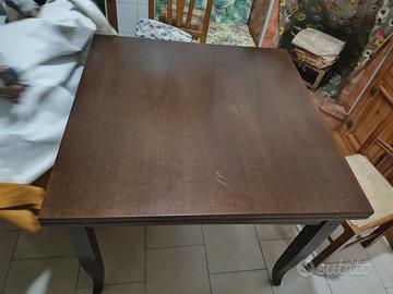 tavolo apribile e sedie legno msssiccio