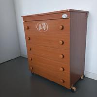 Cassettiera Pali x bambini 5 cassetti e fasciatoio