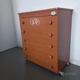 Cassettiera Pali x bambini 5 cassetti e fasciatoio