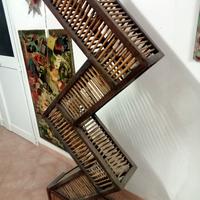 Lampada in tek e bamboo