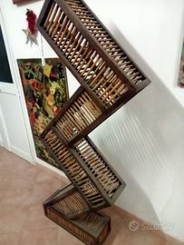 Lampada in tek e bamboo