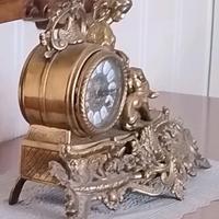 Orologio da tavolo in ottone stile Barocco Lancini