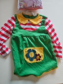 vestito Carnevale Pippo Calzelunghe con parrucca