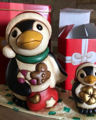 coppia pinguini Natale Thun