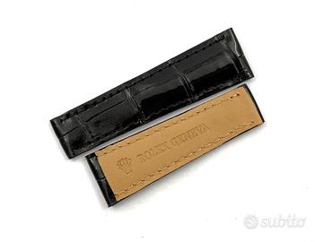 Rolex Cinturino Vero Cocco Nero 20/16mm Clasp