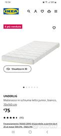 Lettino singolo Ikea con materasso 160 x70