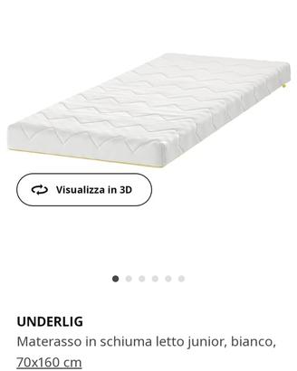 Lettino singolo Ikea con materasso 160 x70