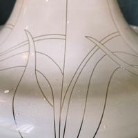 Lampadario Mid-Century, Art Deco, Bianco