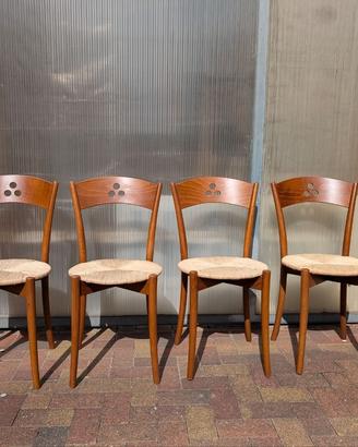4 Sedie in legno di faggio - nuove mai usate